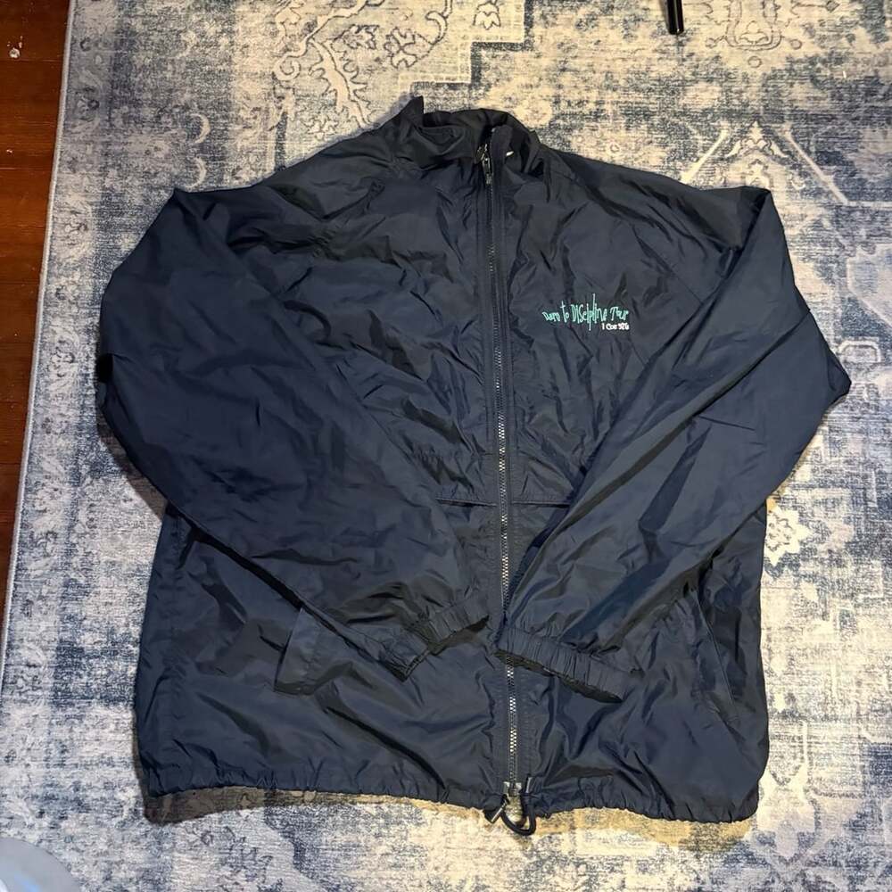 Port and Company Dare to Discipline Tour 1 Cor 9:26 Black Windbreaker Jacket Men